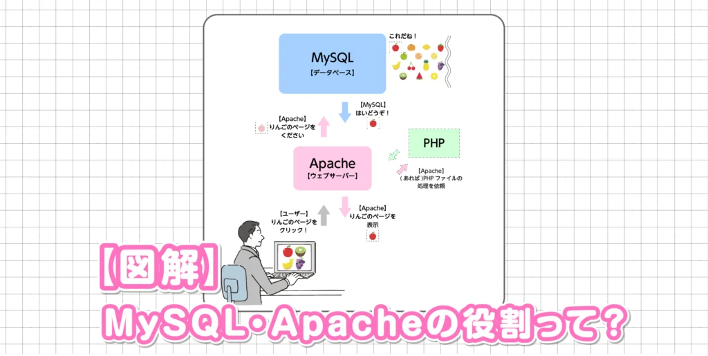 MySQLとApacheの役割って？のアイキャッチ